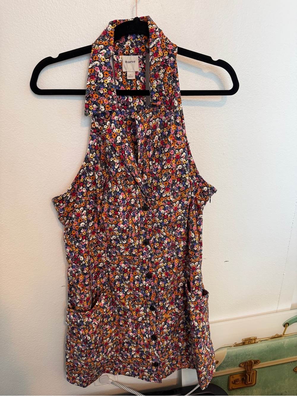 Maeve Multicolor Floral Halter Dress